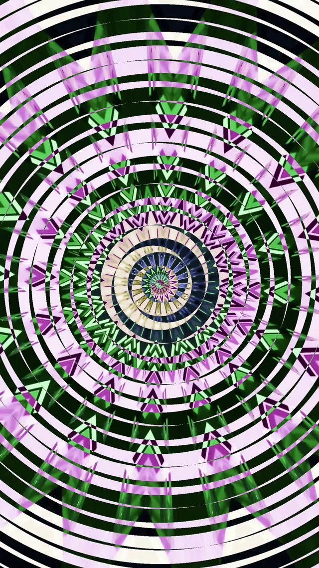 9:16 Reels 60fps Neon Tunnel VJ Loop Spiraling Purple Diamond Vortex Screensaver