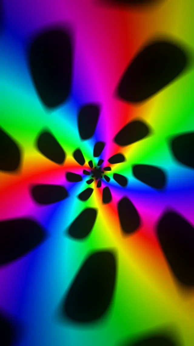 9:16 Reels 60FPS Rainbow Kaleidoscope Screensaver - Motion Background
