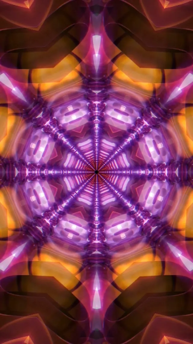 9:16 Reels 60fps screensaver neon tunnel magenta pulsating vj animation