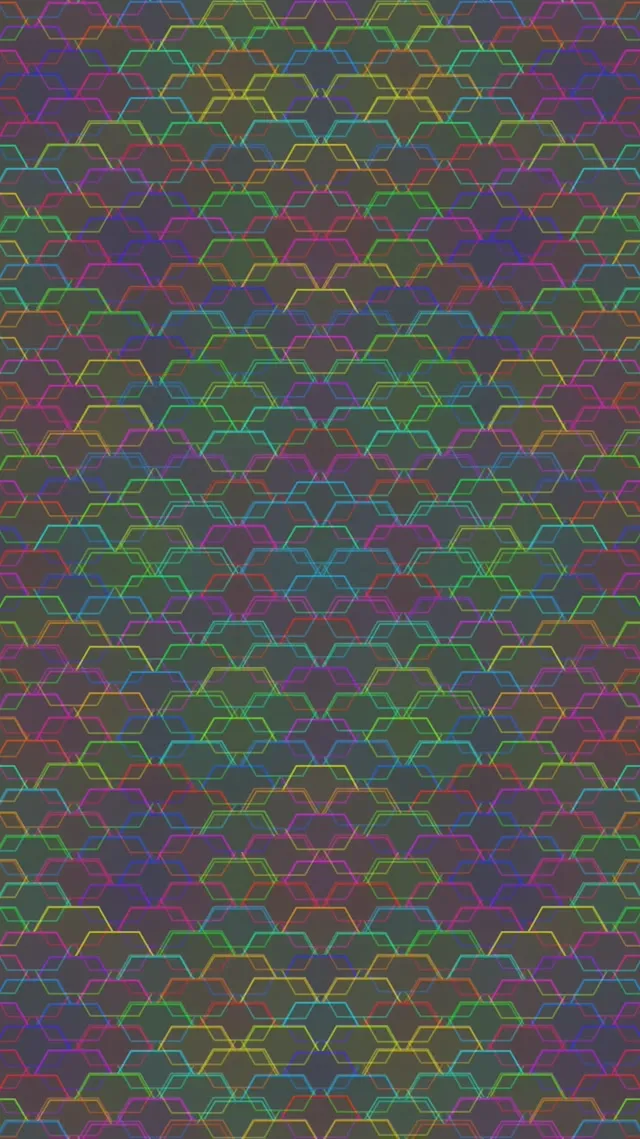 9:16 Reels 60fps Screensaver Neon Tunnel Motion Background Rainbow Shapes