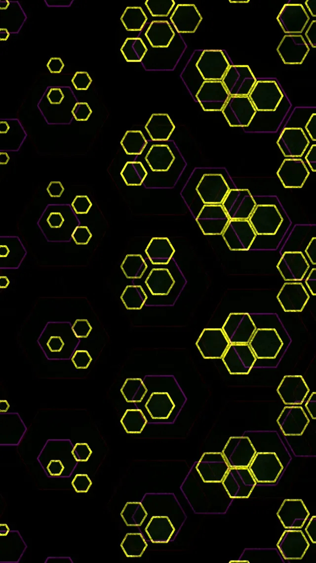 9:16 Reels 60fps Screensaver Neon Tunnel Motion Background Yellow Hex
