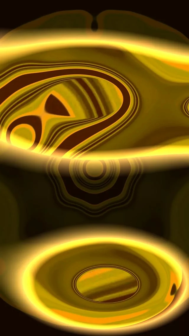 9:16 Reels 60fps Screensaver Neon Tunnel Pulsating Gold Vortex Vj Visual