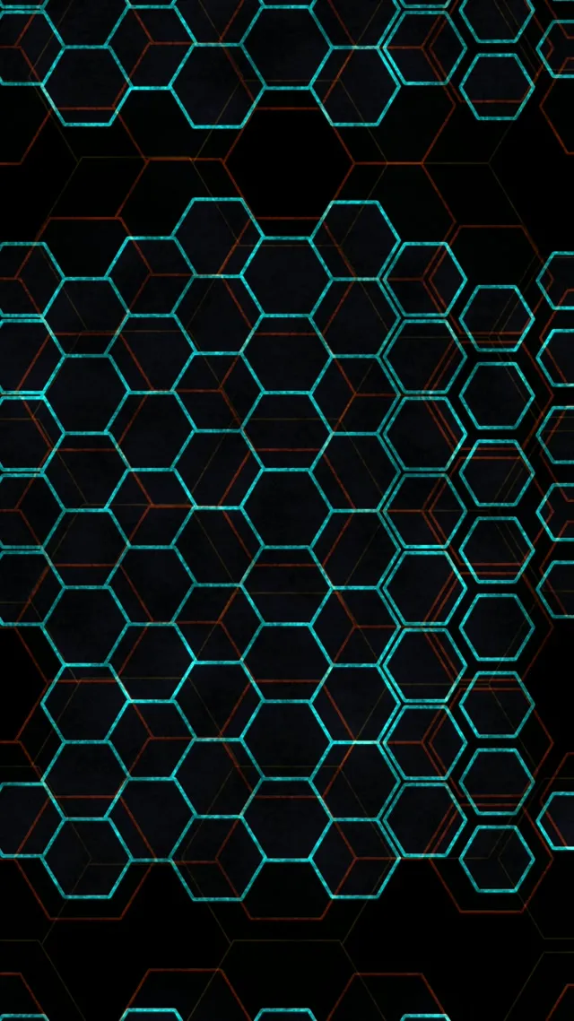 9:16 Reels 60fps screensaver neon tunnel VJ animation glowing hexagons