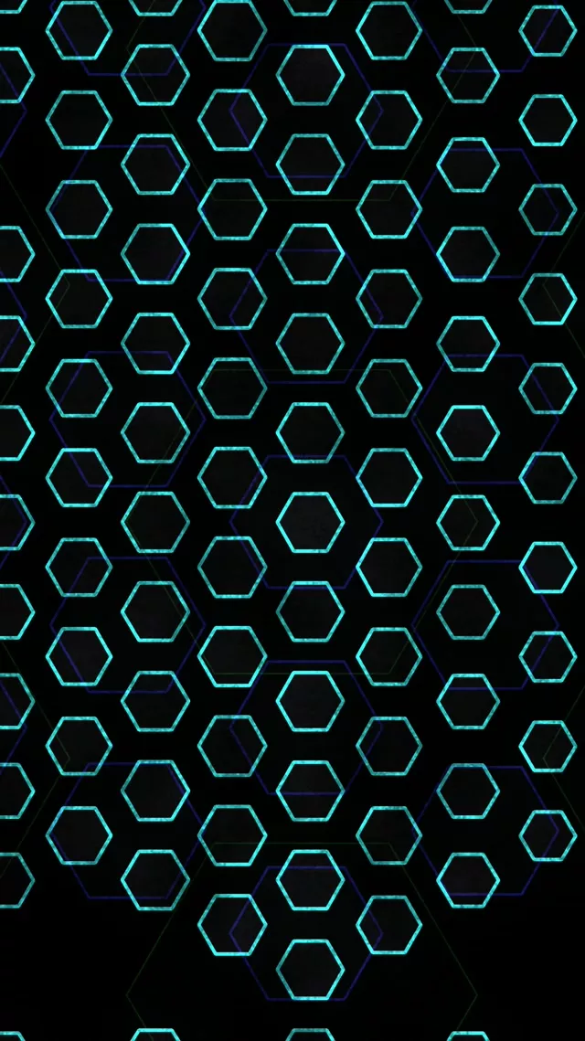 9:16 Reels 60fps screensaver neon tunnel vj animation glowing hexagons