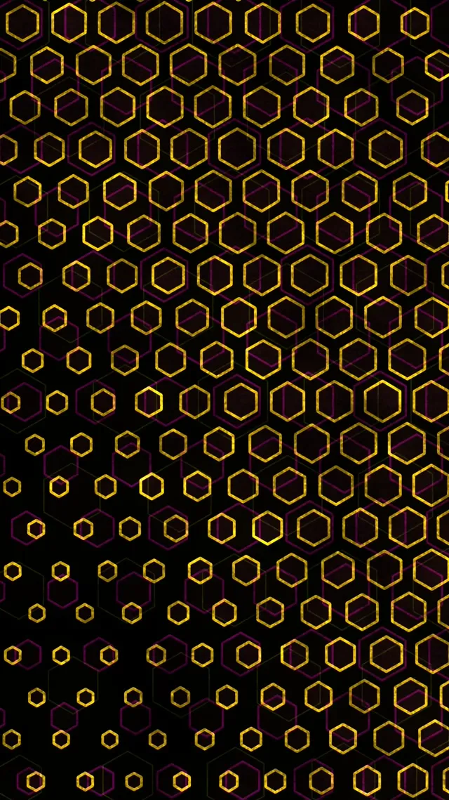 9:16 Reels 60fps Screensaver Neon Tunnel Vj Animation Gold Honeycomb