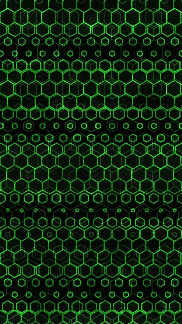 9:16 Reels 60fps Screensaver Neon Tunnel VJ Animation Green Geometric Pattern