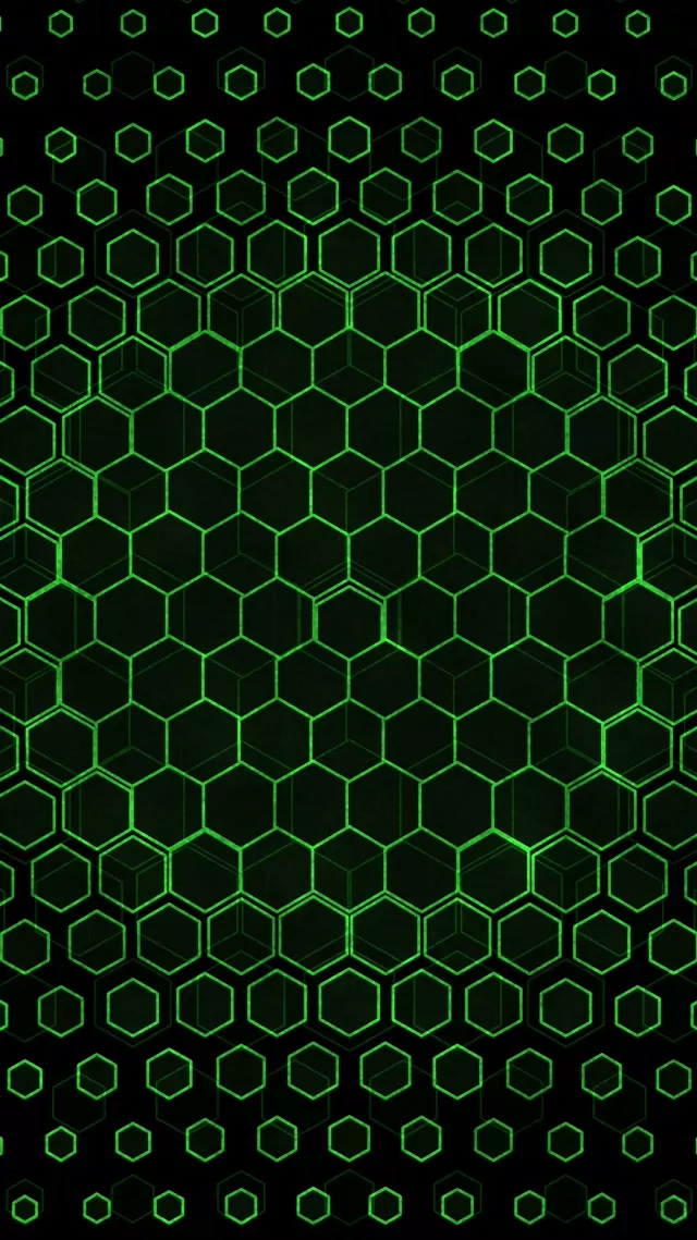 9:16 Reels 60fps Screensaver Neon Tunnel VJ Animation Green Geometric Shapes
