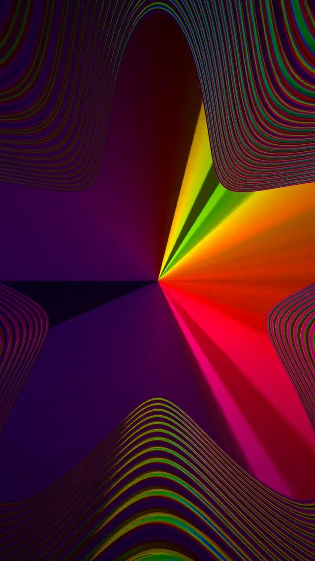 9:16 Reels 60fps Screensaver Neon Tunnel VJ Animation Kaleidoscope