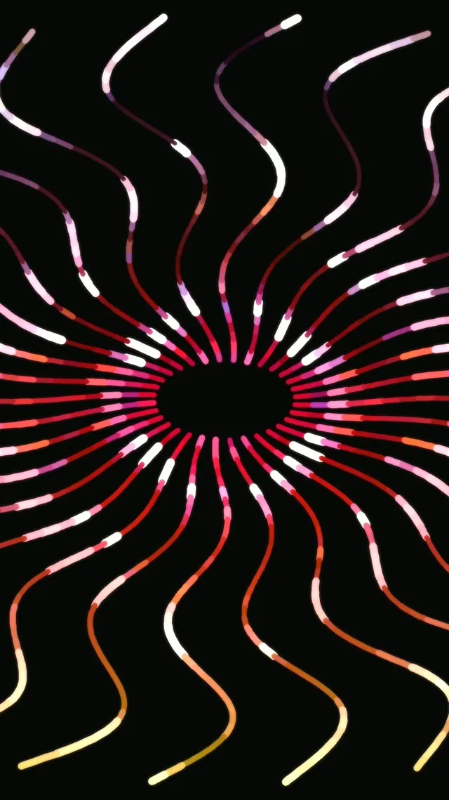 9:16 Reels 60fps Screensaver Neon Tunnel VJ Animation Pink White Rays