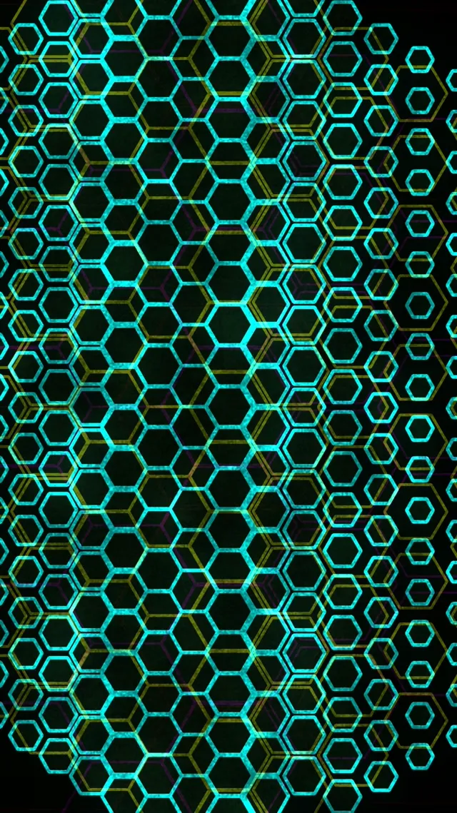 9:16 Reels 60fps screensaver neon tunnel VJ animation turquoise shapes