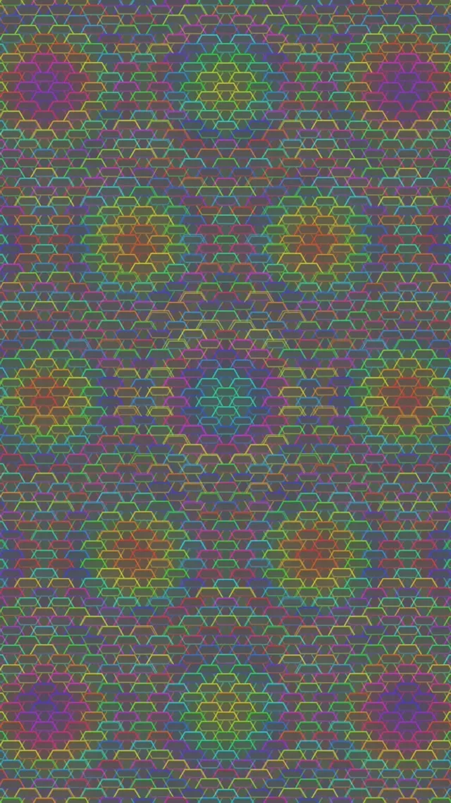 9:16 Reels | 60fps Screensaver: Rotating Magenta Cyan Fractal VJ Animation