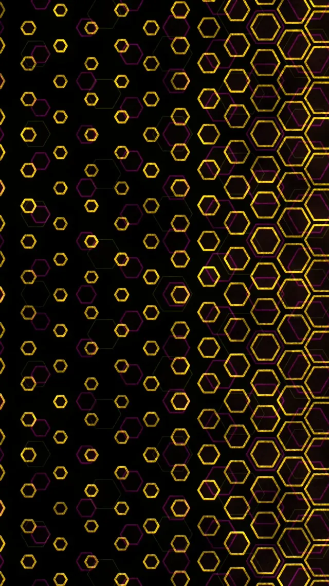 9:16 Reels Golden Hexagon Pattern 60fps Screensaver | Live Wallpaper