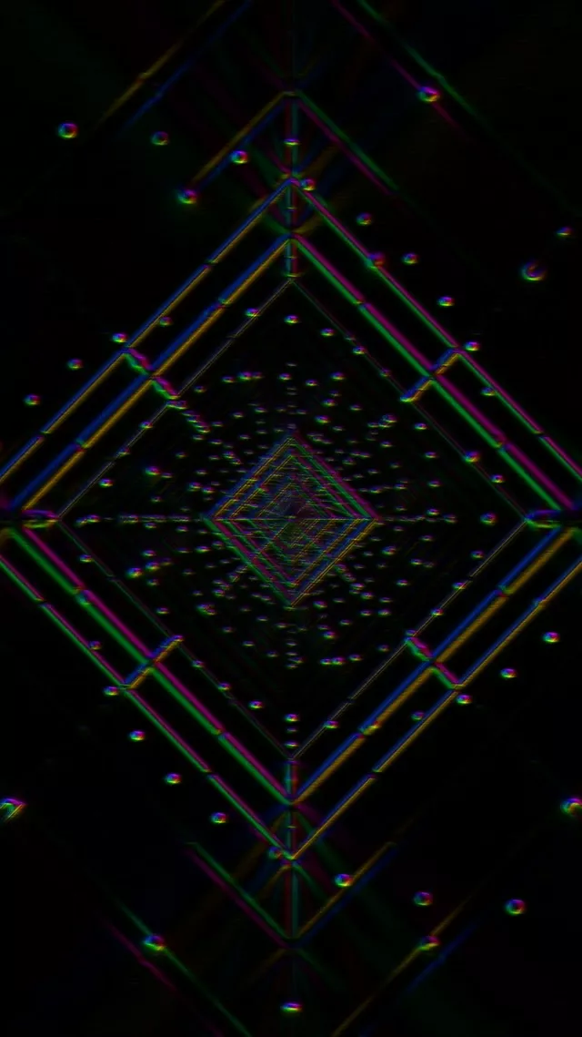 9:16 Reels neon tunnel 60fps screensaver vj animation purple diamond