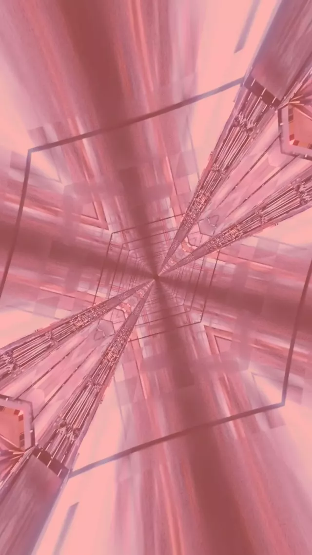 9:16 捲軸 粉紅分形霓虹隧道徑向爆炸 60fps 屏保 動態桌布