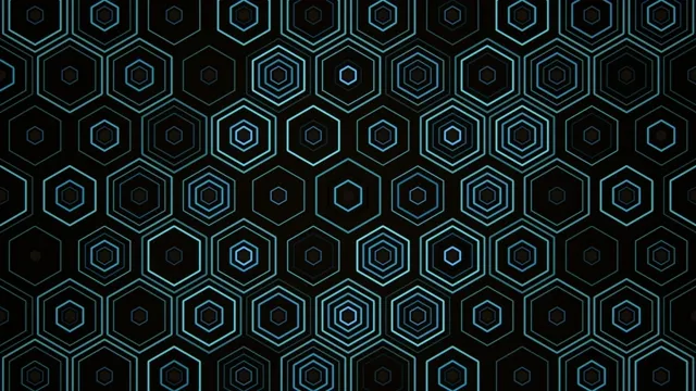 A design features hexagons arranged in a repeating pattern