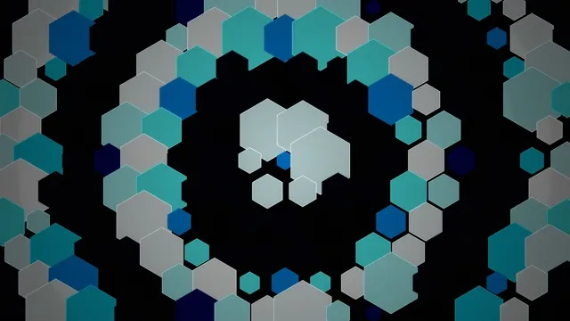 Abstract 3D Hexagons Motion Graphics Loop 4K