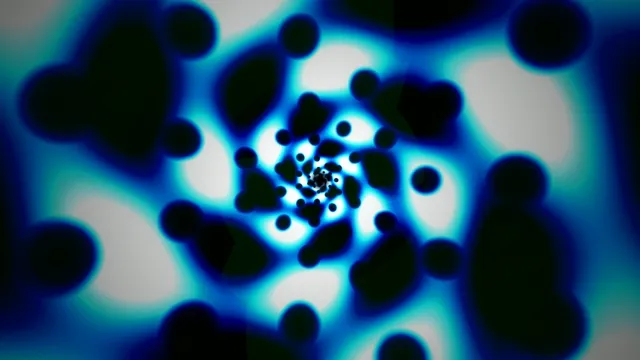 Abstract 4K glowing spheres motion background loop for broadcast and presentations