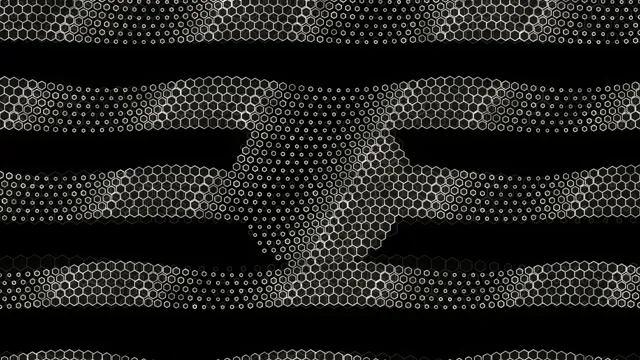 Abstract 4K hexagon wave motion background for broadcast and video editing