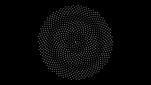 Abstract 4K particle sphere loop with glowing dots motion background