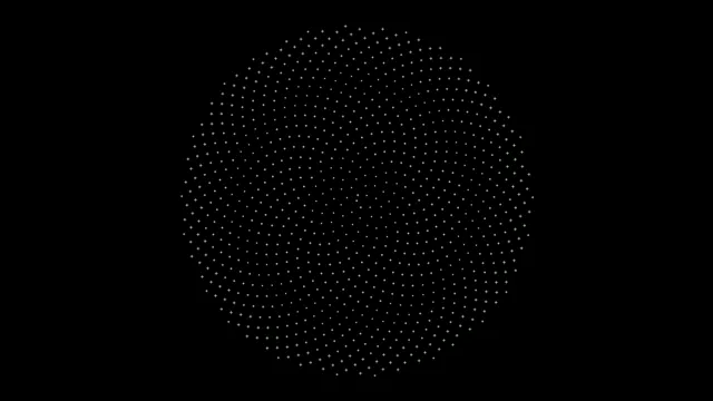 Abstract 4K particle sphere looping motion background for broadcast