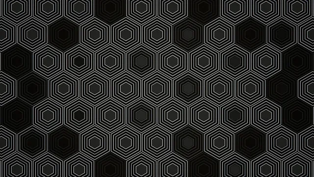 Abstract Black Hexagon Grid Pattern 4K Background