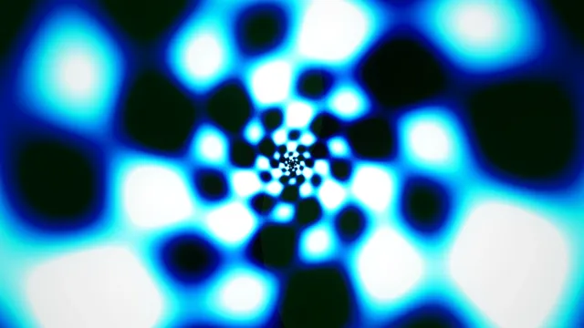 Abstract Blue Glowing Particles Tunnel Loop 4K