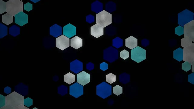Abstract Blue Hexagon Geometry Motion Background 4K