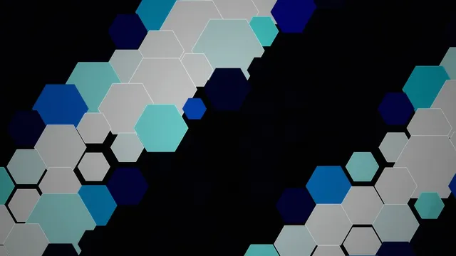 Abstract Blue Hexagon Pattern 4K Motion Background