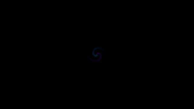 Abstract Blue Spiral Energy Loop on Black Background