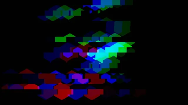 Abstract Colorful 3D Hexagons on Black Background