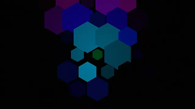 Abstract Colorful Hexagon Geometric Animation