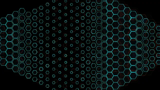 Abstract Cyan Hexagon Network Tech Background