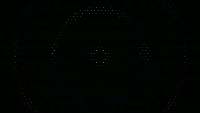 Abstract Digital Particles Circle Motion 4K