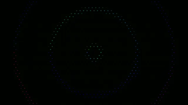 Abstract Digital Particles Forming Circle Loop 4K