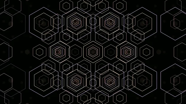 Abstract Gold Hexagon Geometric Pattern 4K