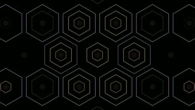 Abstract Gold Hexagon Pattern 4K Loop Animation