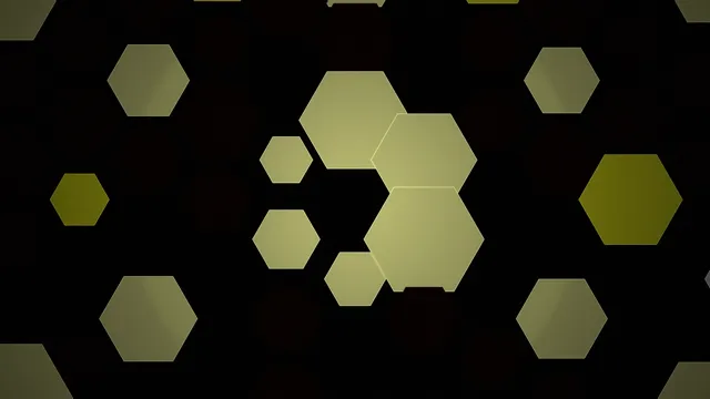Abstract Gold Hexagons 4K Motion Graphics Loop