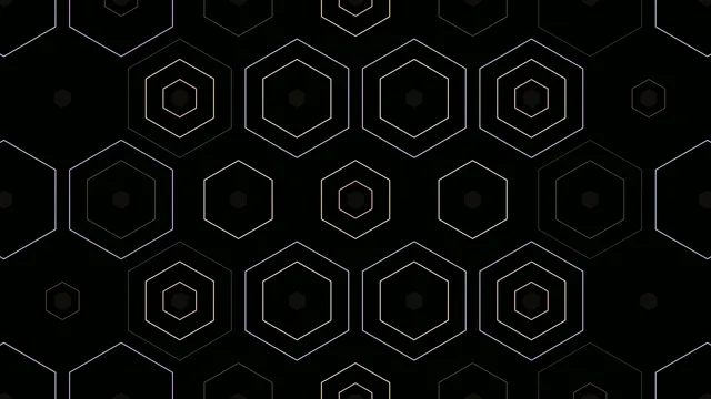 Abstract Golden Hexagons 4K Motion Background