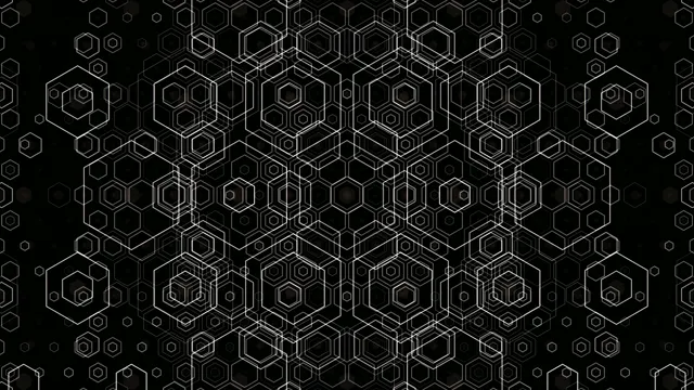 Abstract Hexagon Network 4K Animated Background