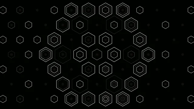 Abstract Hexagon Network Animation 4K