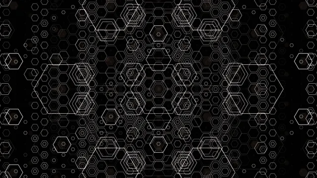 Abstract Hexagon Network Animation 4K