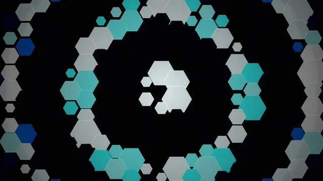 Abstract Hexagon Network Motion Graphics 4K
