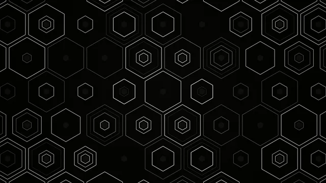 Abstract Hexagon Pattern Black Background 4K
