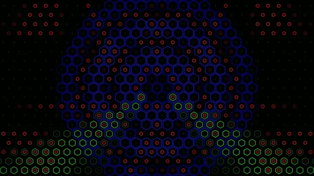 Abstract Hexagonal Grid Network Animation 4K
