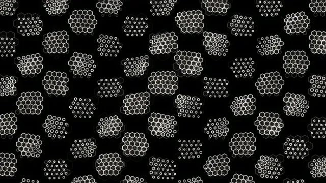 Abstract Hexagonal Molecules 4K Scientific Animation