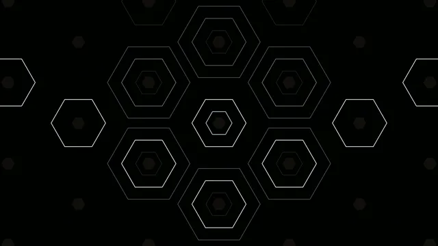 Abstract Hexagonal Network Animation 4K