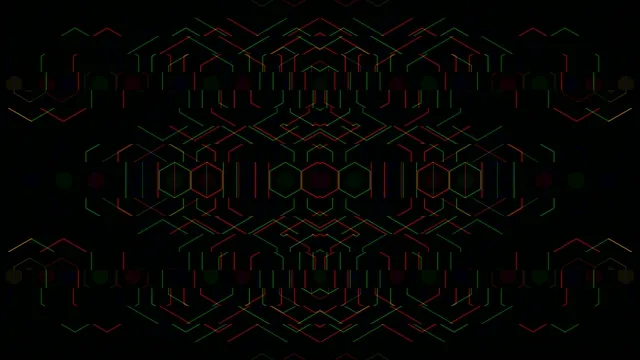 Abstract Neon Geometric Lines Digital Motion