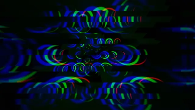 Abstract Neon Glitch Digital Motion Graphics 4K