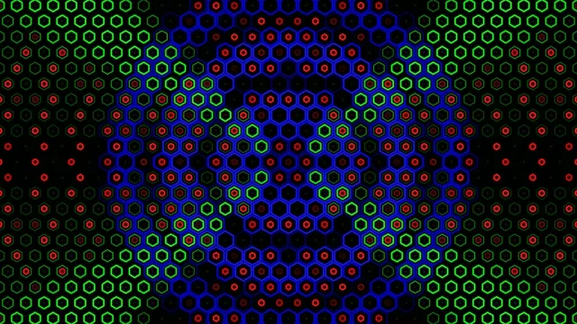 Abstract Neon Hexagon Grid Network Animation