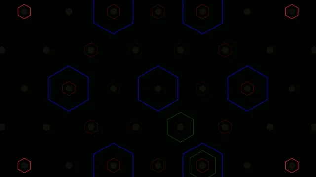 Abstract Neon Hexagon Network Animation 4K